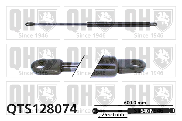 Газовая пружина крышка багажник QUINTON HAZELL QTS128074