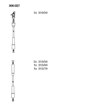 Комплект проводов зажигания BREMI 300/227