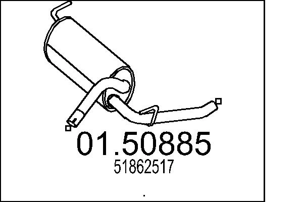 Средний глушитель выхлопных газов MTS 01.50885