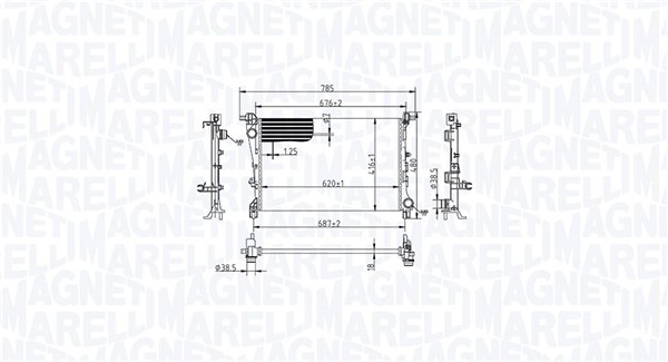 Радиатор охлаждение двигателя MAGNETI MARELLI 350213217900
