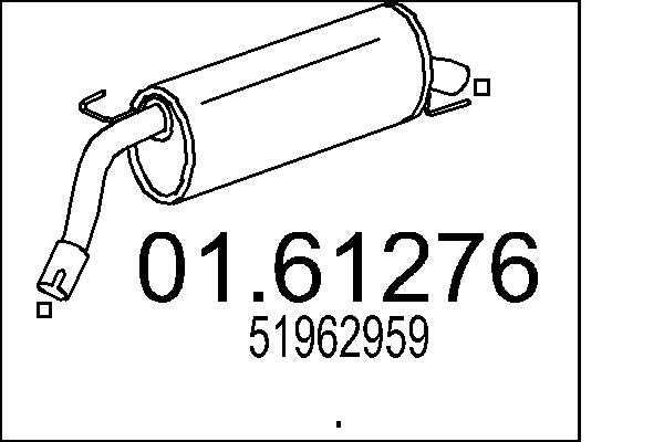 Глушитель выхлопных газов конечный MTS 01.61276