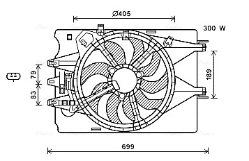 Вентилятор охлаждение двигателя AVA QUALITY COOLING FT7600