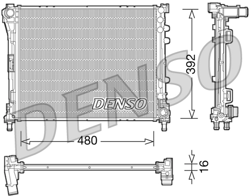 Радиатор охлаждение двигателя DENSO DRM09087