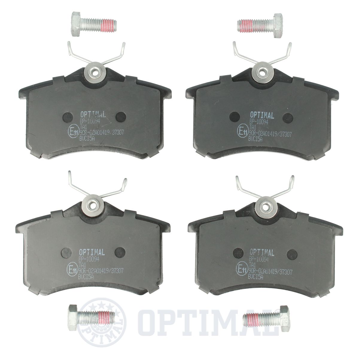 Комплект тормозных колодок дисковый тормоз OPTIMAL BP-10094