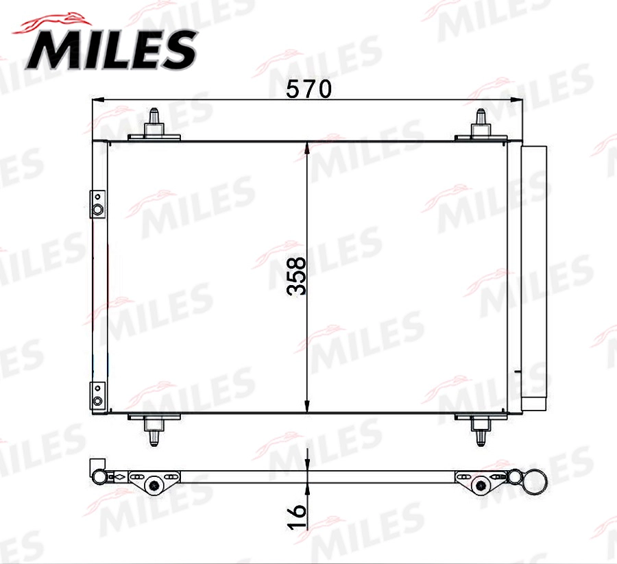 Конденсатор кондиционер MILES ACCB038