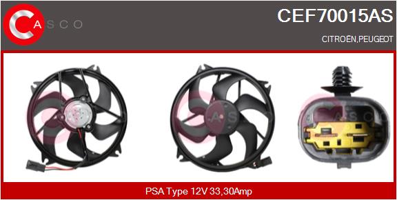 Электродвигатель вентилятор радиатора brand new hq CASCO CEF70015AS