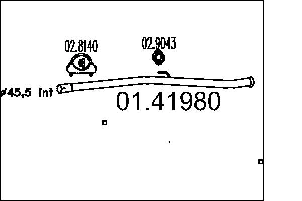 Труба выхлопного газа MTS 01.41980
