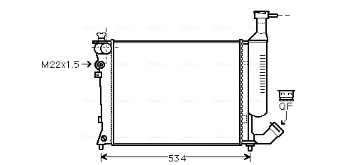 Радиатор охлаждение двигателя AVA QUALITY COOLING CN2167