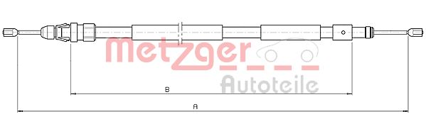 Тросик cтояночный тормоз METZGER 10.4708