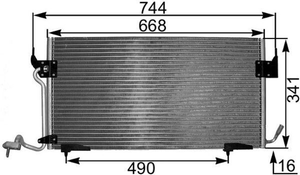 Конденсатор кондиционер behr MAHLE/KNECHT AC 342 000S