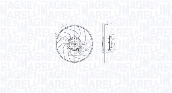 Вентилятор охлаждение двигателя MAGNETI MARELLI 069422871010