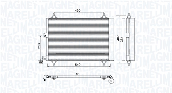 Конденсатор кондиционер MAGNETI MARELLI 350203920000