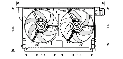 Вентилятор охлаждение двигателя AVA QUALITY COOLING PE7519