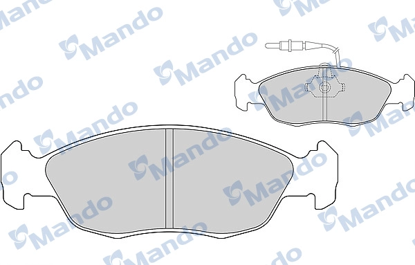 Комплект тормозных колодок дисковый тормоз MANDO MBF015102