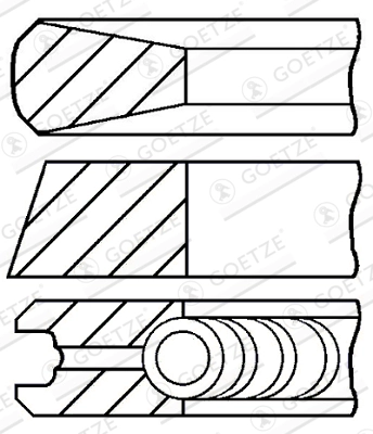 Комплект поршневых колец GOETZE ENGINE 08-323607-00