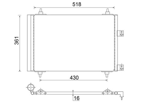 Конденсатор кондиционер behr MAHLE/KNECHT AC 314 000S