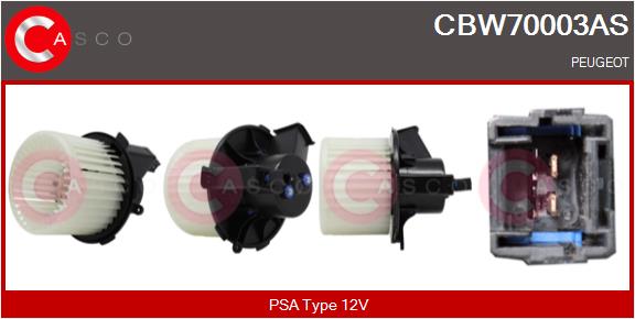 Вентилятор салона brand new hq CASCO CBW70003AS
