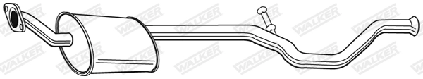 Средний глушитель выхлопных газов WALKER PRODUCTS 22644