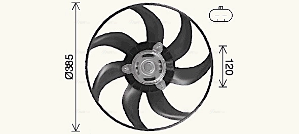 Вентилятор охлаждение двигателя AVA QUALITY COOLING FT7617