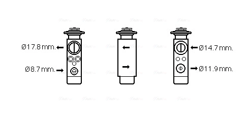 Расширительный клапан кондиционер AVA QUALITY COOLING VN1113
