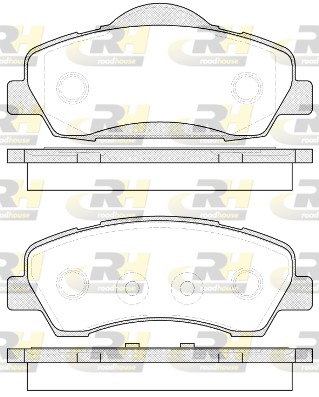 Комплект тормозных колодок дисковый тормоз ROADHOUSE 21530.00