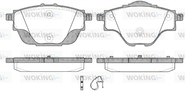 Комплект тормозных колодок дисковый тормоз WOKING P14573.00