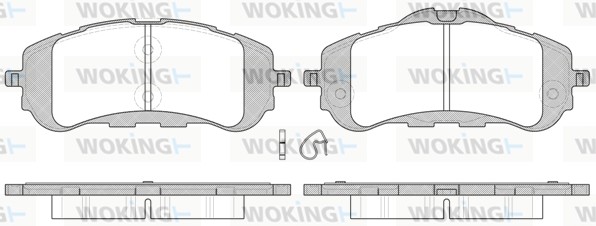 Комплект тормозных колодок дисковый тормоз WOKING P14593.00