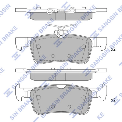 Комплект тормозных колодок дисковый тормоз HI-Q SP4108