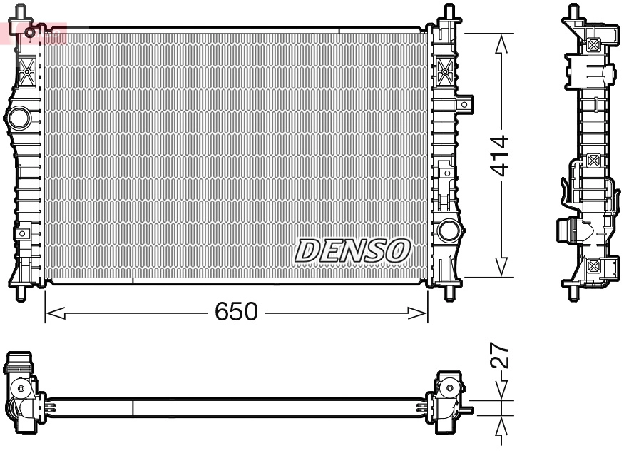 Радиатор охлаждение двигателя DENSO DRM21104