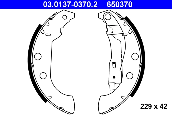 Комплект тормозных колодок ATE 03.0137-0370.2