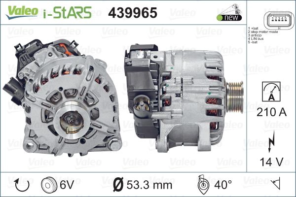 Пусковой генератор valeo origins new stopstart oe technology VALEO 439965