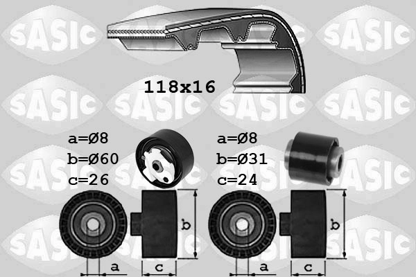 Комплект ремня грм SASIC 1750046