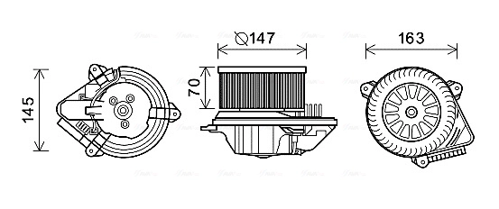 Вентилятор салона AVA QUALITY COOLING CN8293