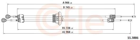 Трос механическая коробка передач COFLE 11.3886