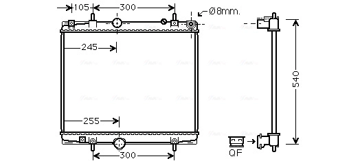 Радиатор охлаждение двигателя AVA QUALITY COOLING PEA2331