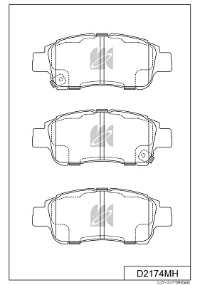 Комплект тормозных колодок дисковый тормоз MK KASHIYAMA D2174MH