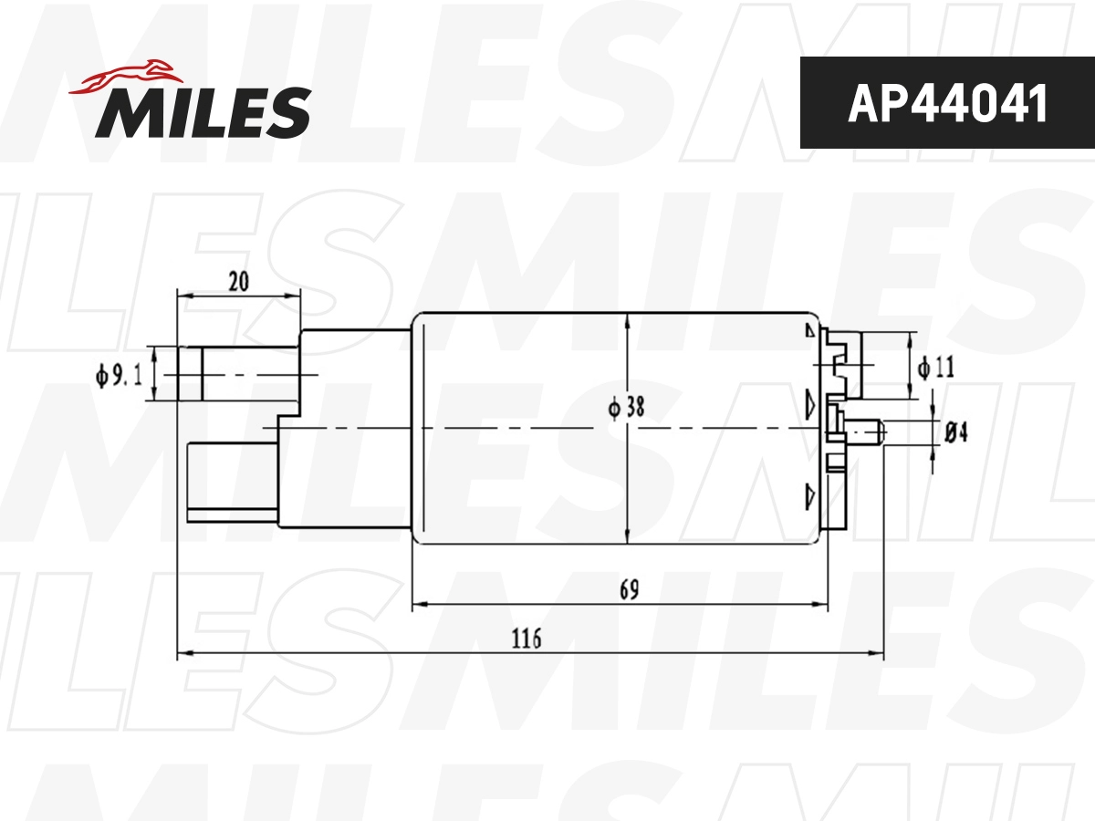 Топливный насос MILES AP44041