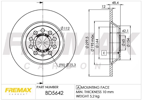Тормозной диск FREMAX BD5642