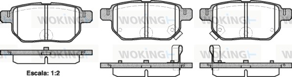 Колодки тормозные дисковые WOKING p1386302