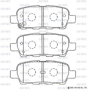 Колодки тормозные ADVICS sn891p