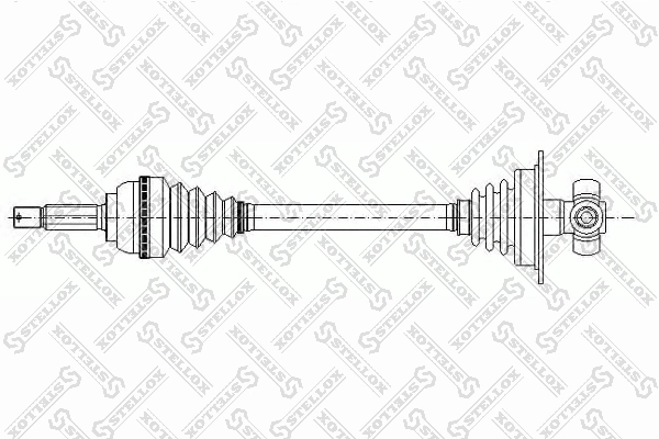 Привод левый 649mm 7701349879 STELLOX 1581019sx