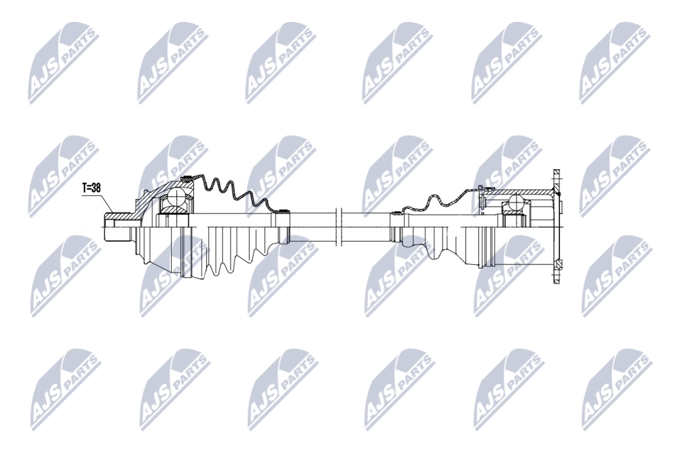 Полуось audi a6 c6 quattro 2. 7tdi 2. 8fsi 3. 0 3. 0tdi 3. 0tfsi 3. 2fsi 4. 2fsi 04- allroad c6 06-11 пе NTY NPWAU057