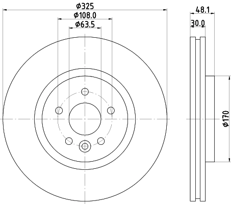 Тормозной диск HELLA/BEHR/PAGID 8DD 355 133-841
