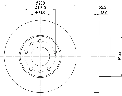 Тормозной диск HELLA/BEHR/PAGID 8DD 355 104-391