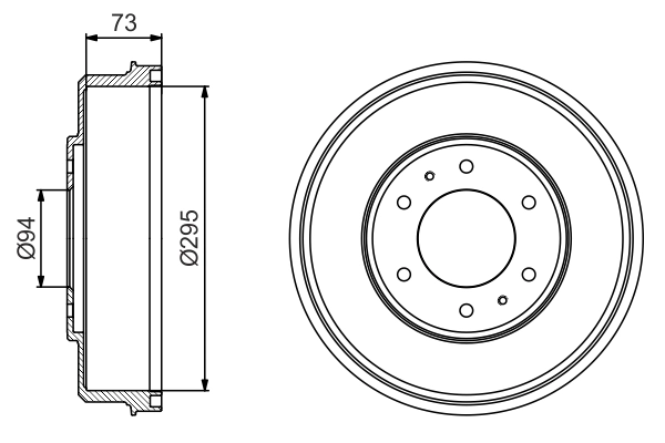 Тормозной барабан BOSCH 0 986 477 232
