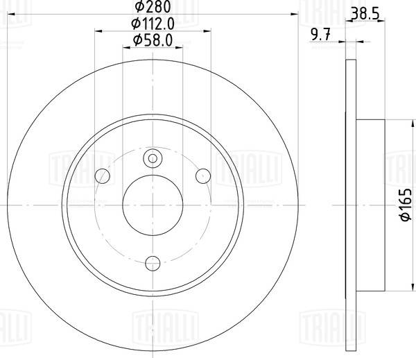 Тормозной диск TRIALLI DF240121