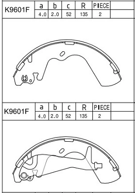 Комплект тормозных колодок ASIMCO K9601F