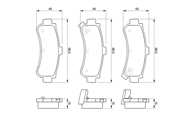 Комплект тормозных колодок дисковый тормоз BOSCH 0 986 424 734