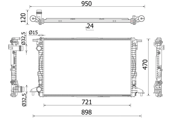 Радиатор охлаждение двигателя MAHLE/KNECHT CR 2179 000S