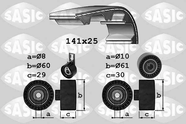 Комплект ремня грм SASIC 1750043
